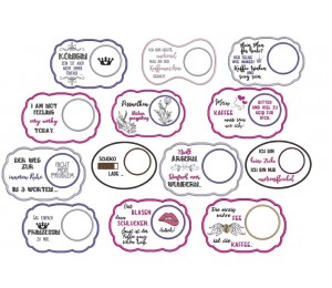 Stickserie ITH - Mug Rugs Set Girls